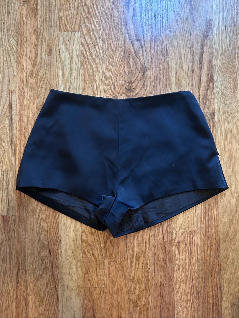 Zara Black High-Waist Tailored Shorts